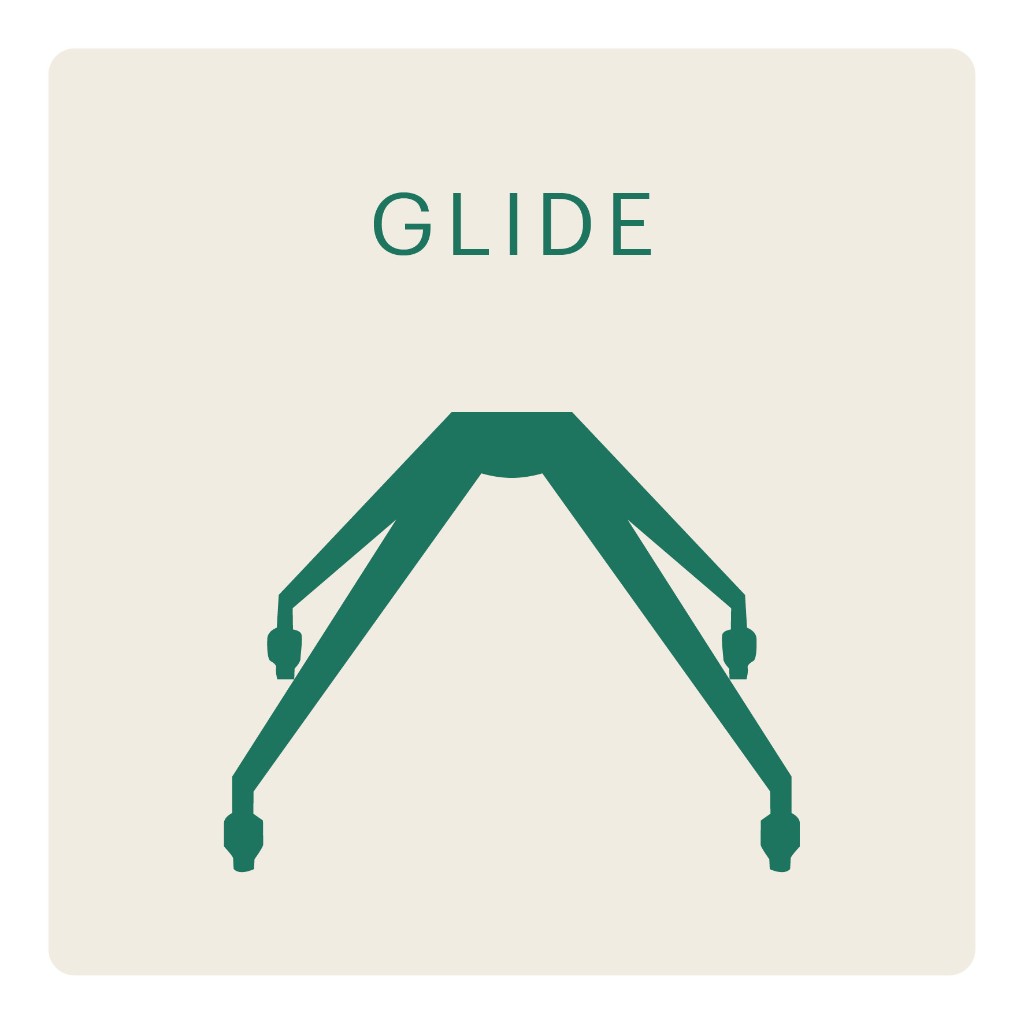 Modeus Glide dining chair frame