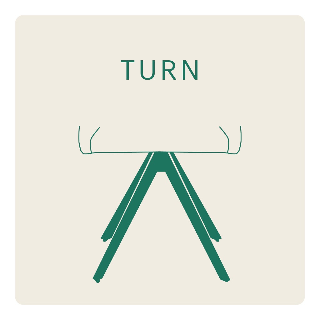 Modeus Turn dining chair frame