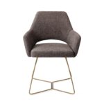 Yanai Amazing Grey Chaise de table - Beehive Gold