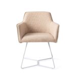Hofu Wild Walnut Eetkamerstoel - Beehive White