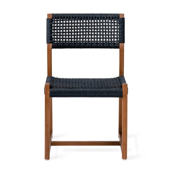 Kuwana Indigo Weave Gartenmöbel Dining Chair - Amber Wood