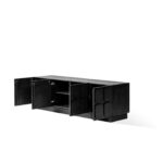 Sirkka Black TV Armoire - 4-door